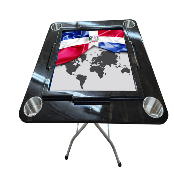 Mesa de Domino con Bandera y mapa Dominicana - Image 2