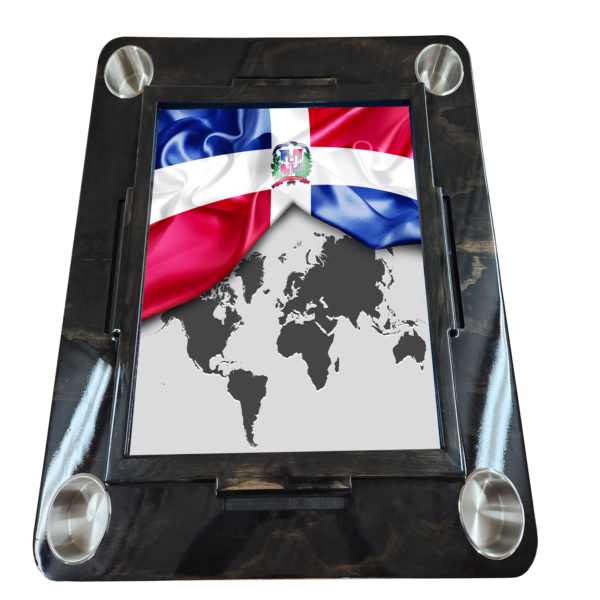 Mesa de Domino con Bandera y mapa Dominicana - Image 4