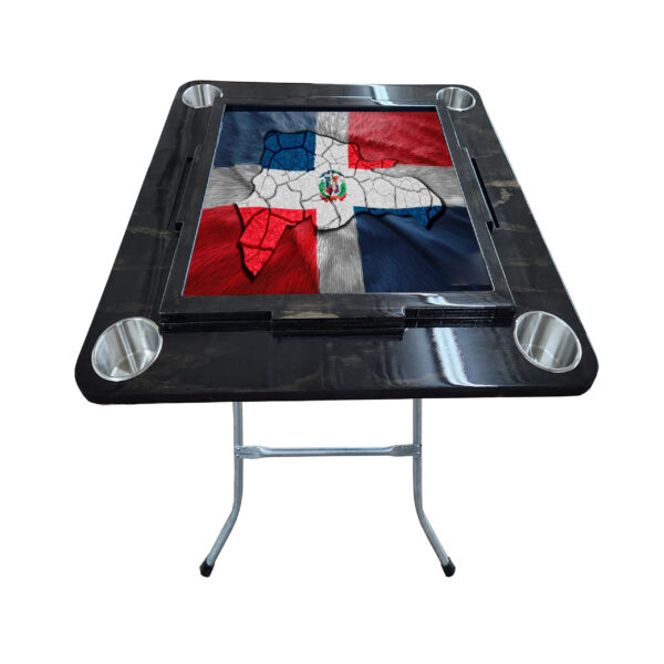Mesa de Domino de Bandera y Mapa Dominicana - Image 2